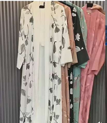 Premium Digital Print Double Cuti Abaya